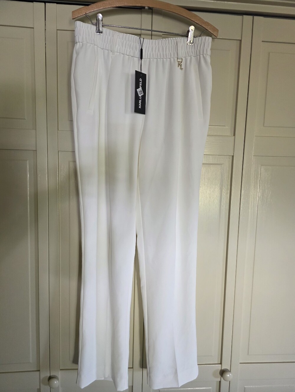 NWT Womens Karl Lagerfeld White Dress Pants Size S